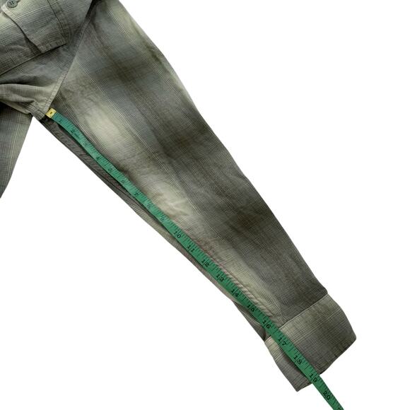 REI COOP Wallace Lake Flannel Shirt in Soft Green Plaid Size Medium Mens Cotton - Picture 6 of 6